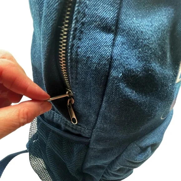 Walt Disney Pride Collection Love Denim Backpack Mickey Mouse Rainbow Disneyland - Picture 7 of 15